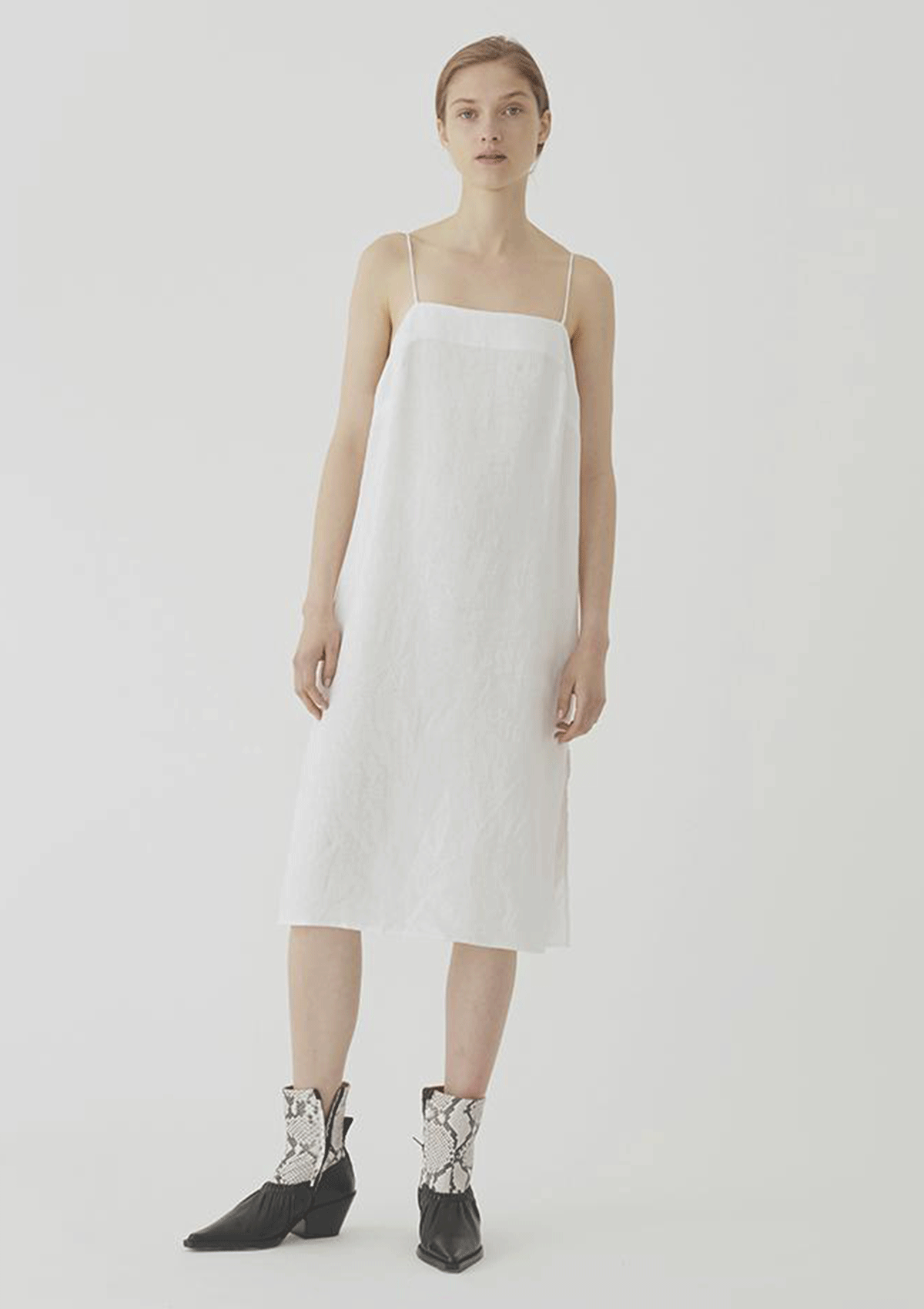 Matin Studio Square Neck Dress White