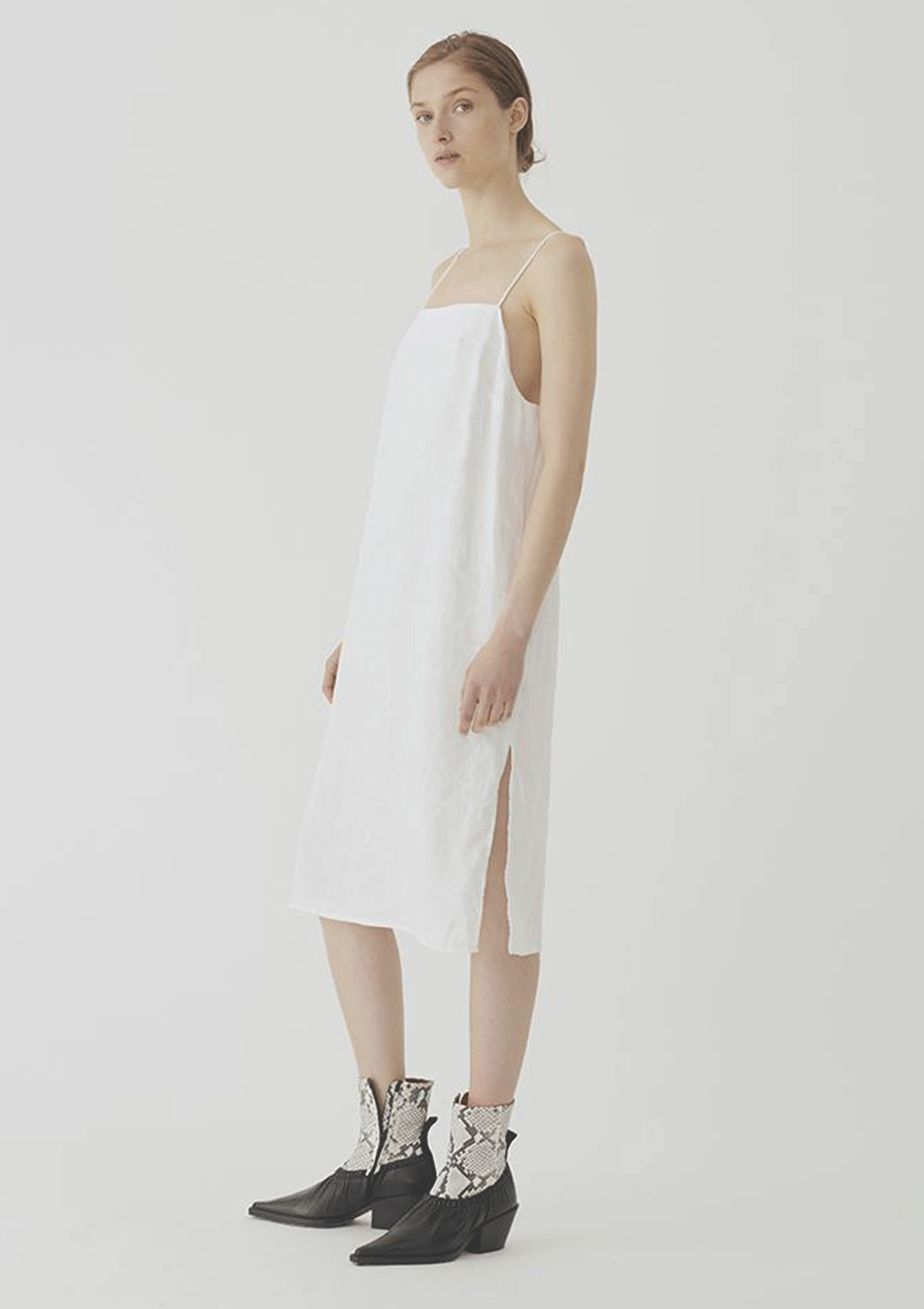 Matin Studio Square Neck Dress White