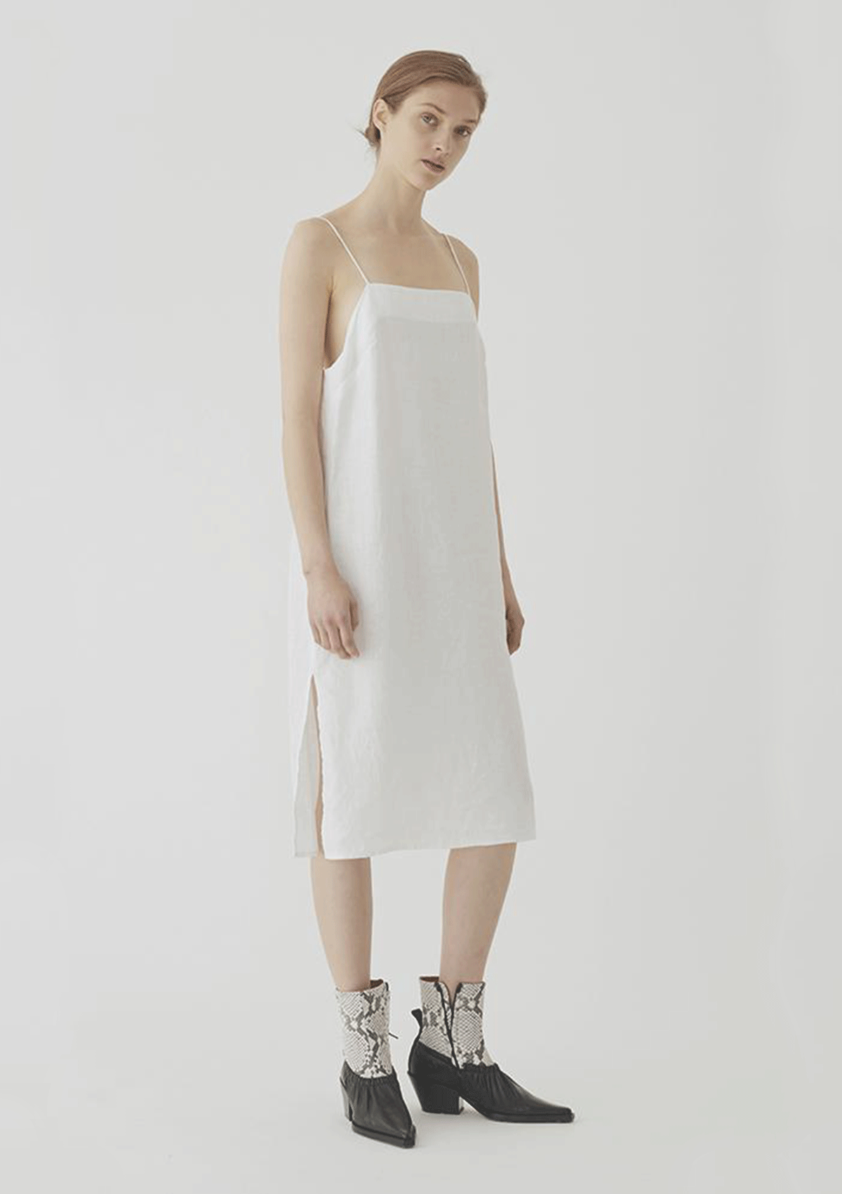 Matin Studio Square Neck Dress White