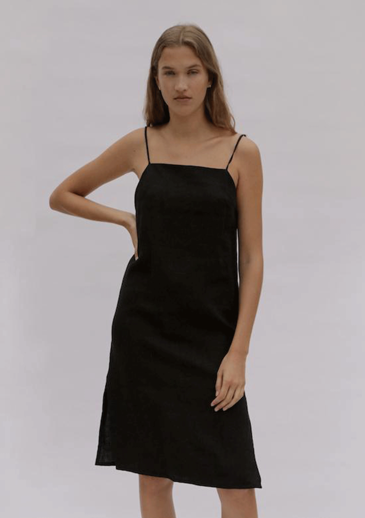 Matin Studio Square Neck Dress Black