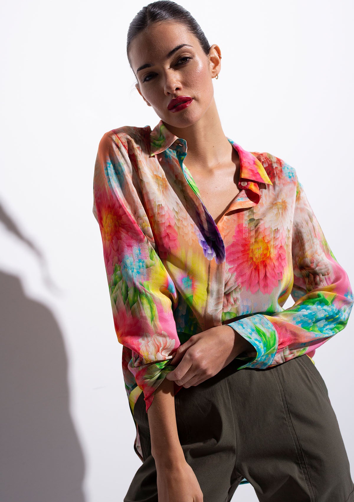 Mela Purdie Hothouse Floral Silk Soft Shirt