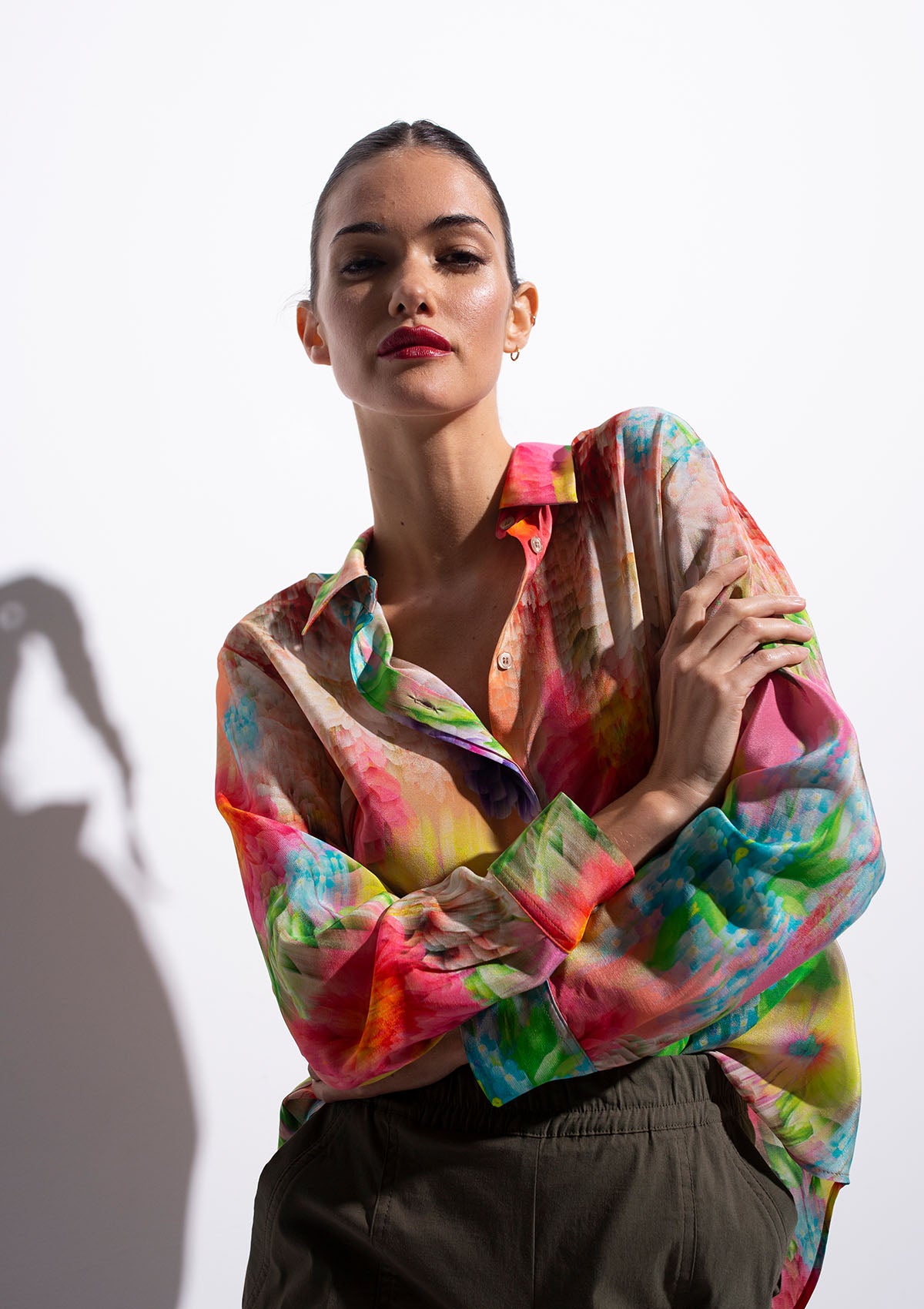 Mela Purdie Hothouse Floral Silk Soft Shirt