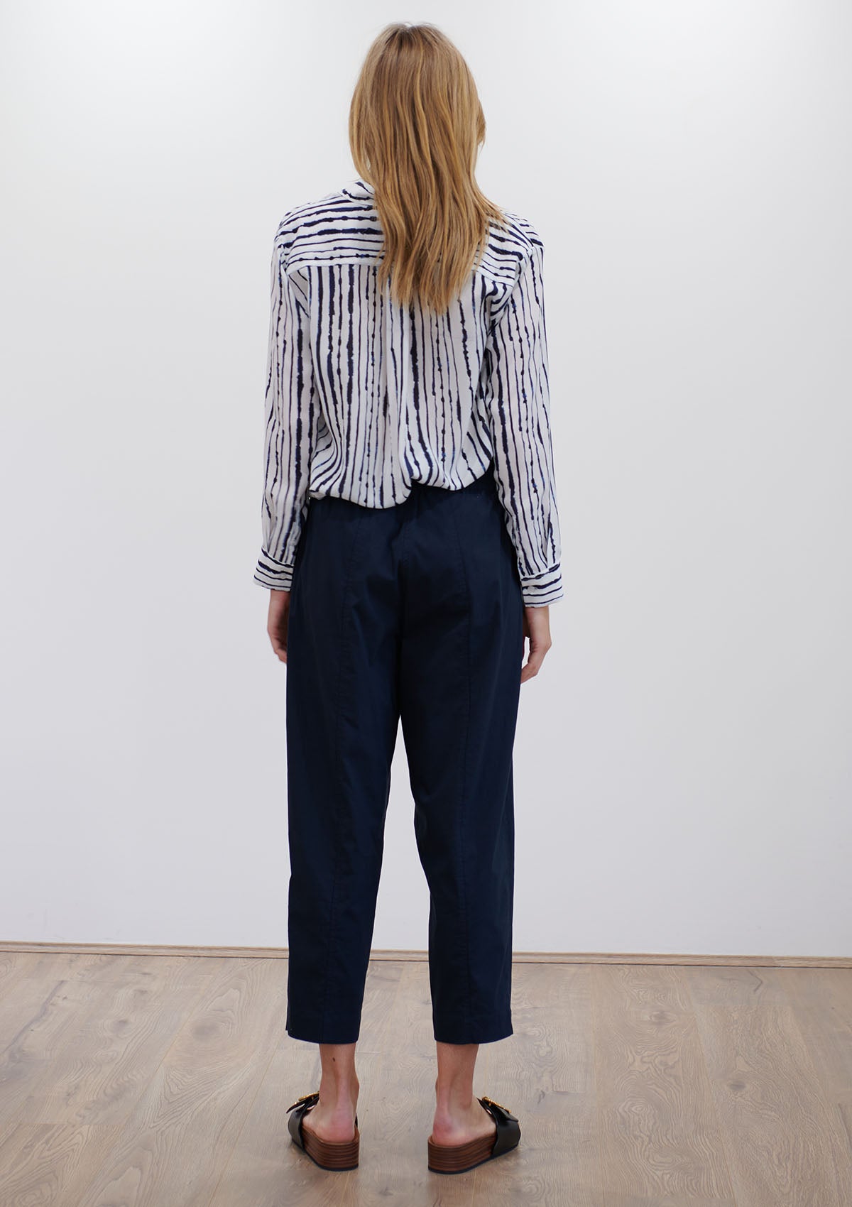 Mela Purdie Quill Stripe Silk Soft Shirt