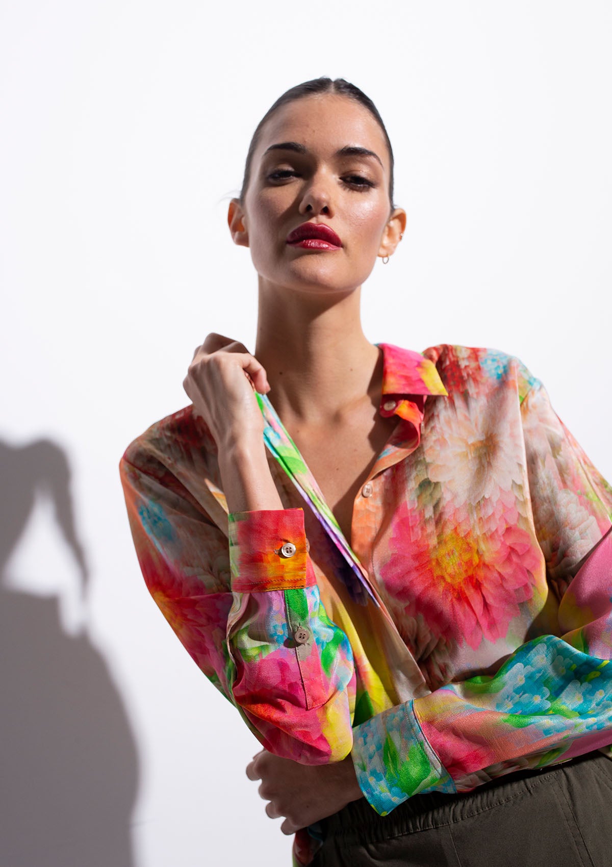 Mela Purdie Hothouse Floral Silk Soft Shirt