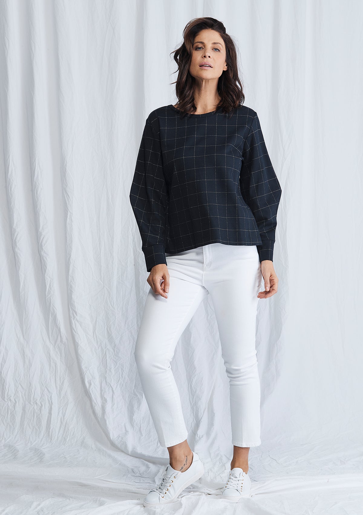 Mela Purdie Compact Check Knit Palais Sweater