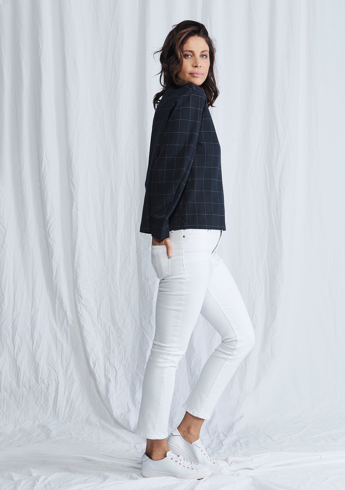 Mela Purdie Compact Check Knit Palais Sweater