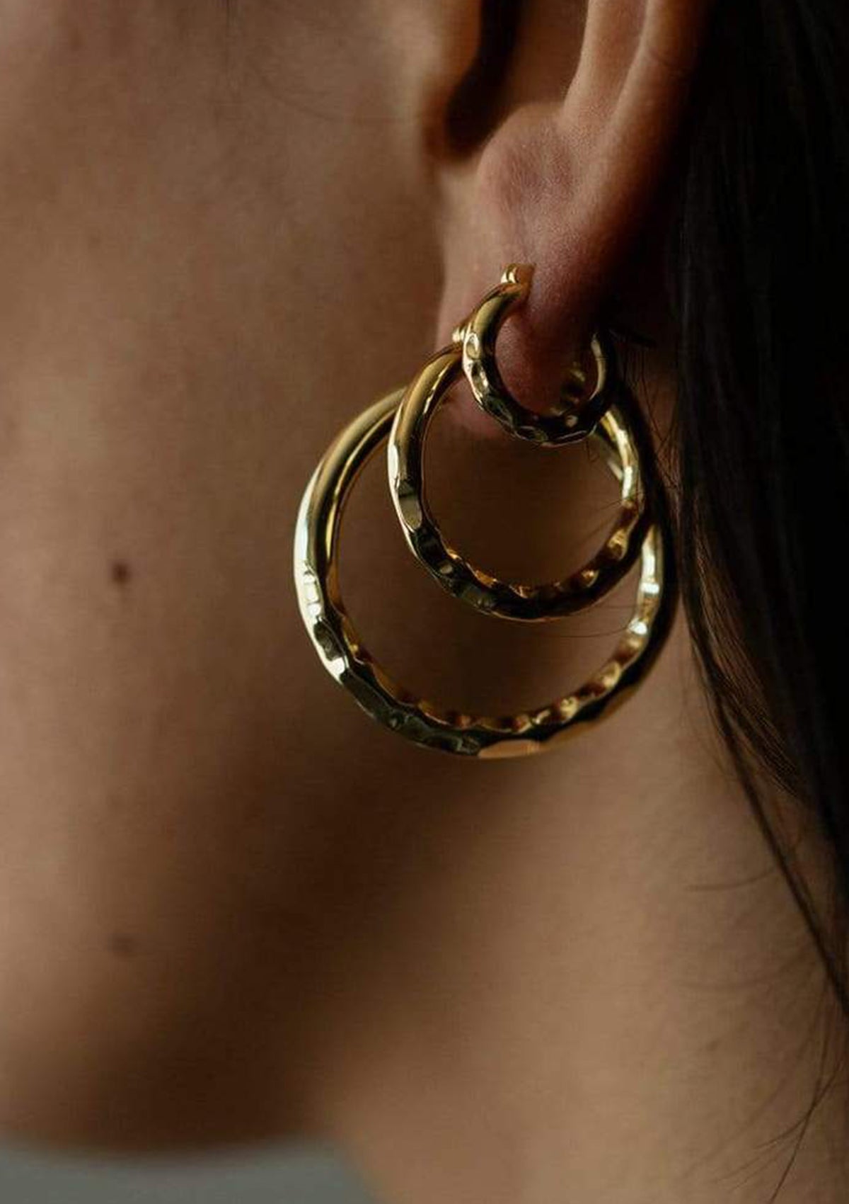 F+H Easy Ride Hammered Hoops Small