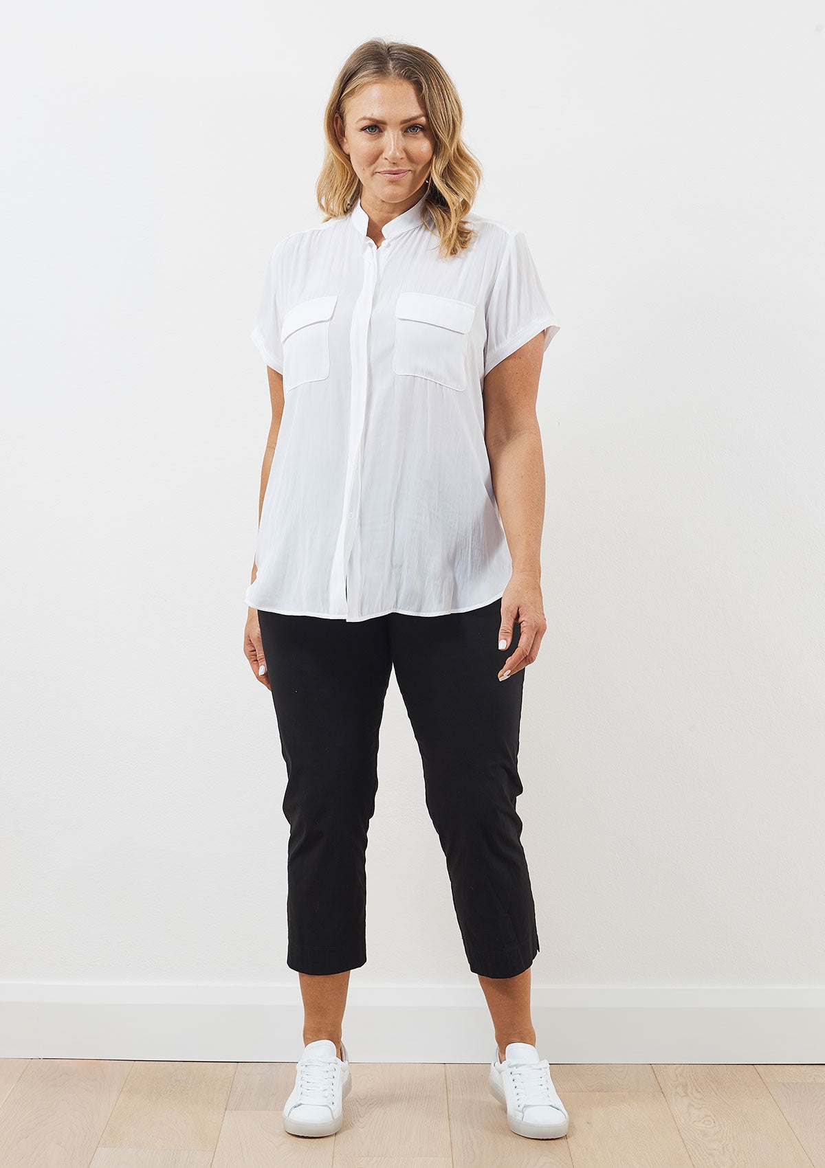 Mela Purdie Curve Stand Collar Blouse