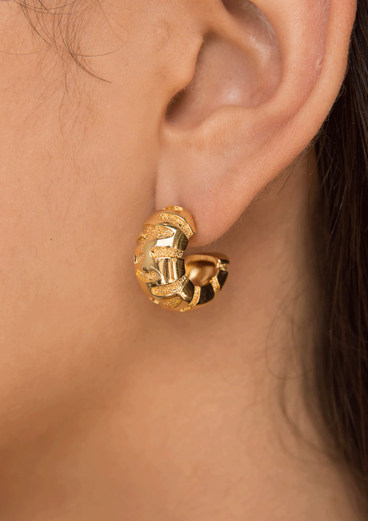 F+H Tiger Hoop Earrings