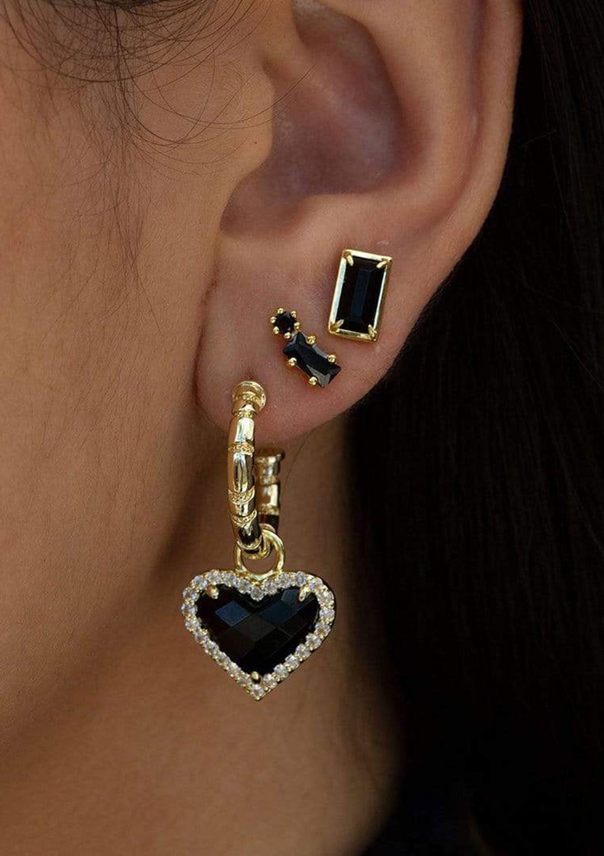 F+H Whitney Gemstone Heart Earring