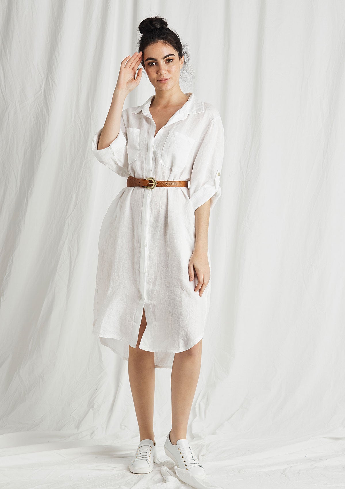 Khlassik Linen Shirt Dress