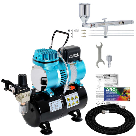 6 Airbrush Variety Set with Air Compressor with Air Storage Tank — TCP  Global