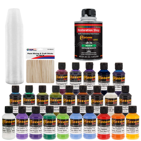 54 Color Acrylic Airbrush Paint Set - Opaque, Transparent, Pearl and  Fluorescent Colors, 54 Acrylic Set - Foods Co.