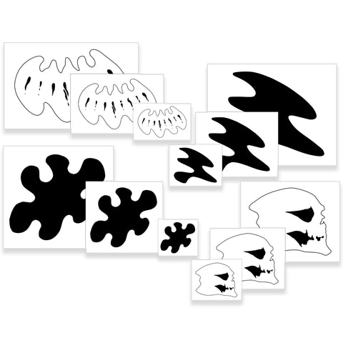 Airbrush Stencil Skull Design Set #2 3 Different Scale Sizes — TCP Global