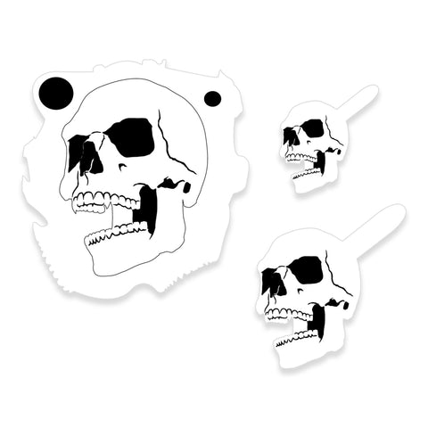 Custom Shop Airbrush Triple Skull Pile Stencil Set (Skull Design in 3 Scale  Sizes) - Laser Cut Reusable Templates 