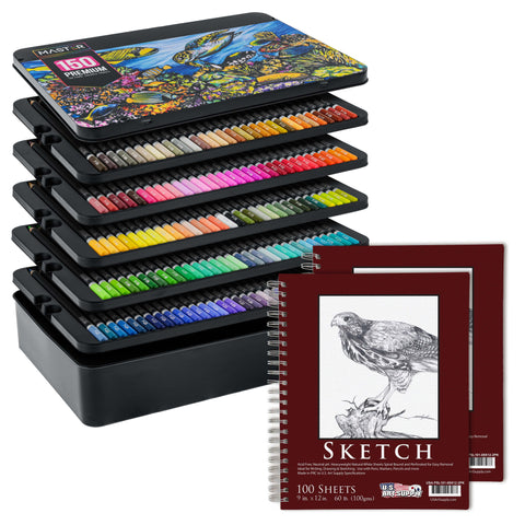 48pc Watercolor Artist Grade Water Soluble Colored Pencil Set, Drawing —  TCP Global