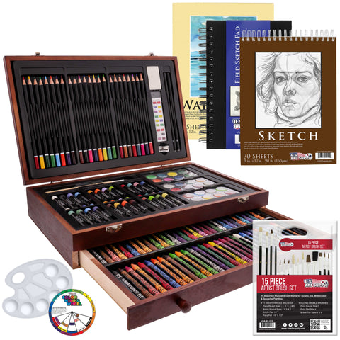 84pc Art Creativity Set, Sketch Pads, Painting, Watercolors, Pencils — TCP  Global