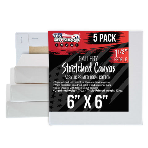 Stretched Canvas, 8 x 10, Pack of 5