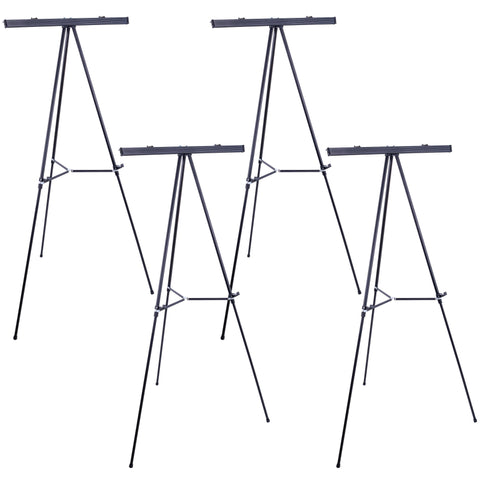 66 Classroom Aluminum Flipchart Display Easel and Presentation Stand (Pack  of 4), 66” - Pack of 4 - QFC