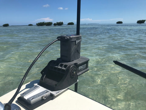 Power Pole Micro Anchor on a V-Lock Stern