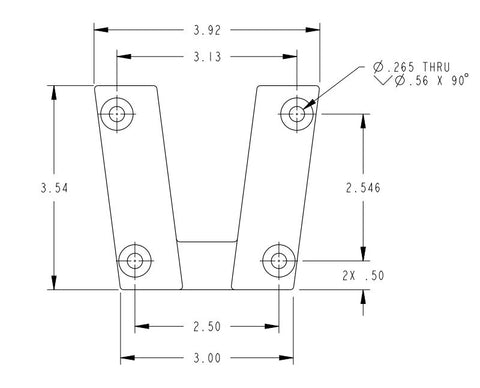 V-Lock base Dimensions