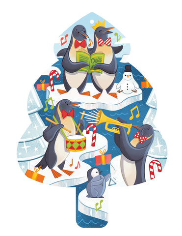 Penguin Carol Singers Christmas Puzzle