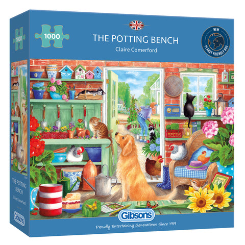 The Potting Bench 1000 piece jigsaw puzzle product preview.