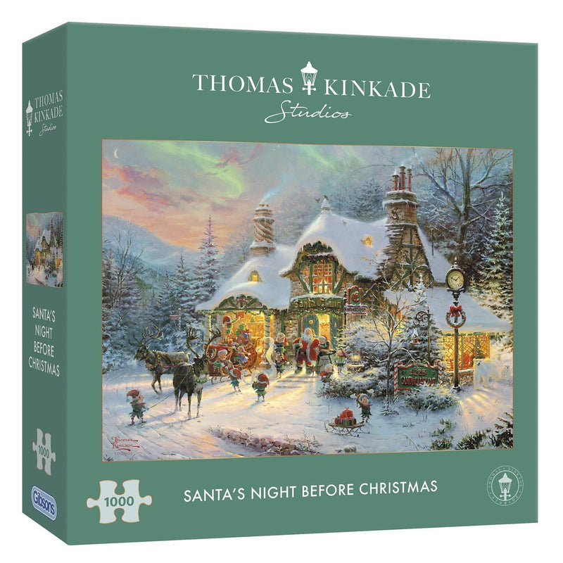 Santa S Night Before Christmas 1000 Piece Jigsaw Puzzle Gibsons Thomas Kinkade Gibsons