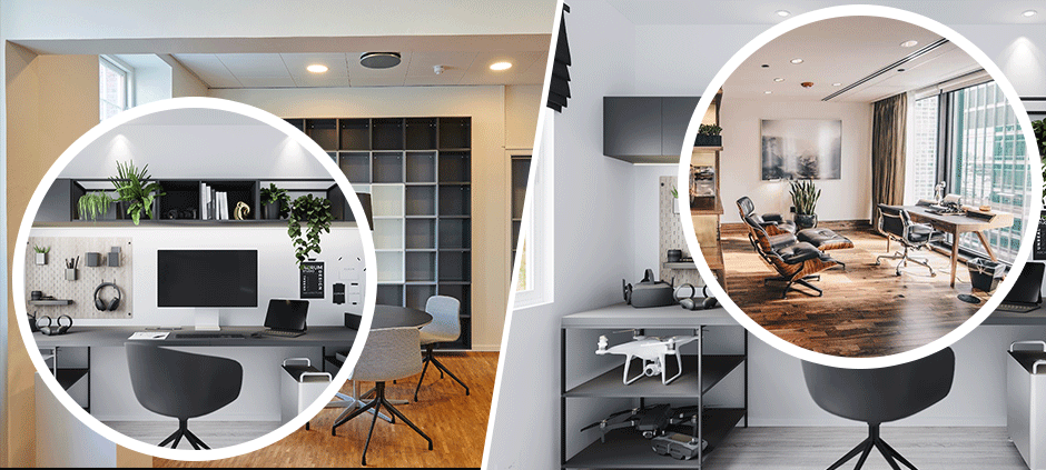 With more and more companies moving to a “work from home” approach, it is important to curate a home office that both encourages concentration, while feeling comfortable as a living space. 