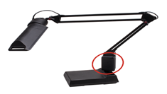 LEDU Black Fluorescent Computer Task Lamps Model L283MB