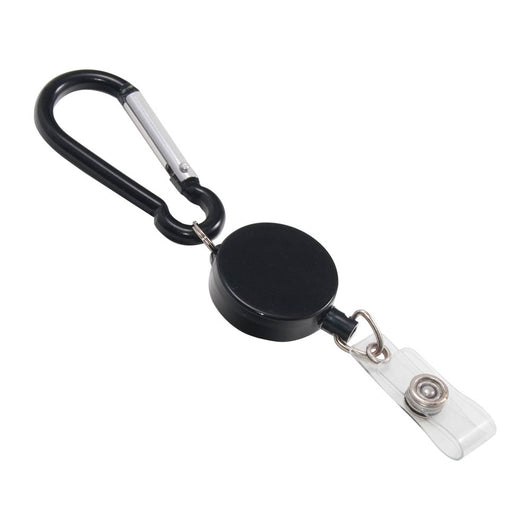 Advantus Metal Badge Reel/Carabiner Set, Black, 5/PK — Shop