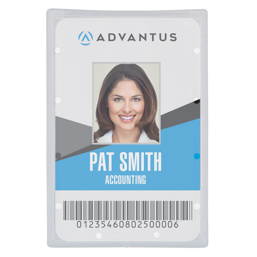 Advantus Self Laminating Badge Holder with Clip, Vertical, 2.5 in. x 4 —  Shop Advantus