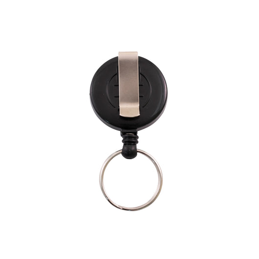 Advantus Clip on Retractable ID Reel with Badge Holder Strap, Black, 25/BX