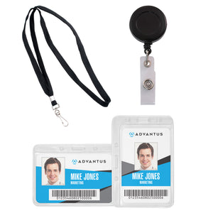Advantus Resealable Badge Holder Combo Pack with Badge Reel, 30 Cord,  Vertical, Frost 2.68 x 5 Holder, 2.38 x 3.75 Insert, 10/PK, Allegheny  Supply & Maintenance Co., Inc.