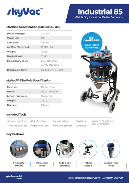 SkyVac Industrial 85 PDF