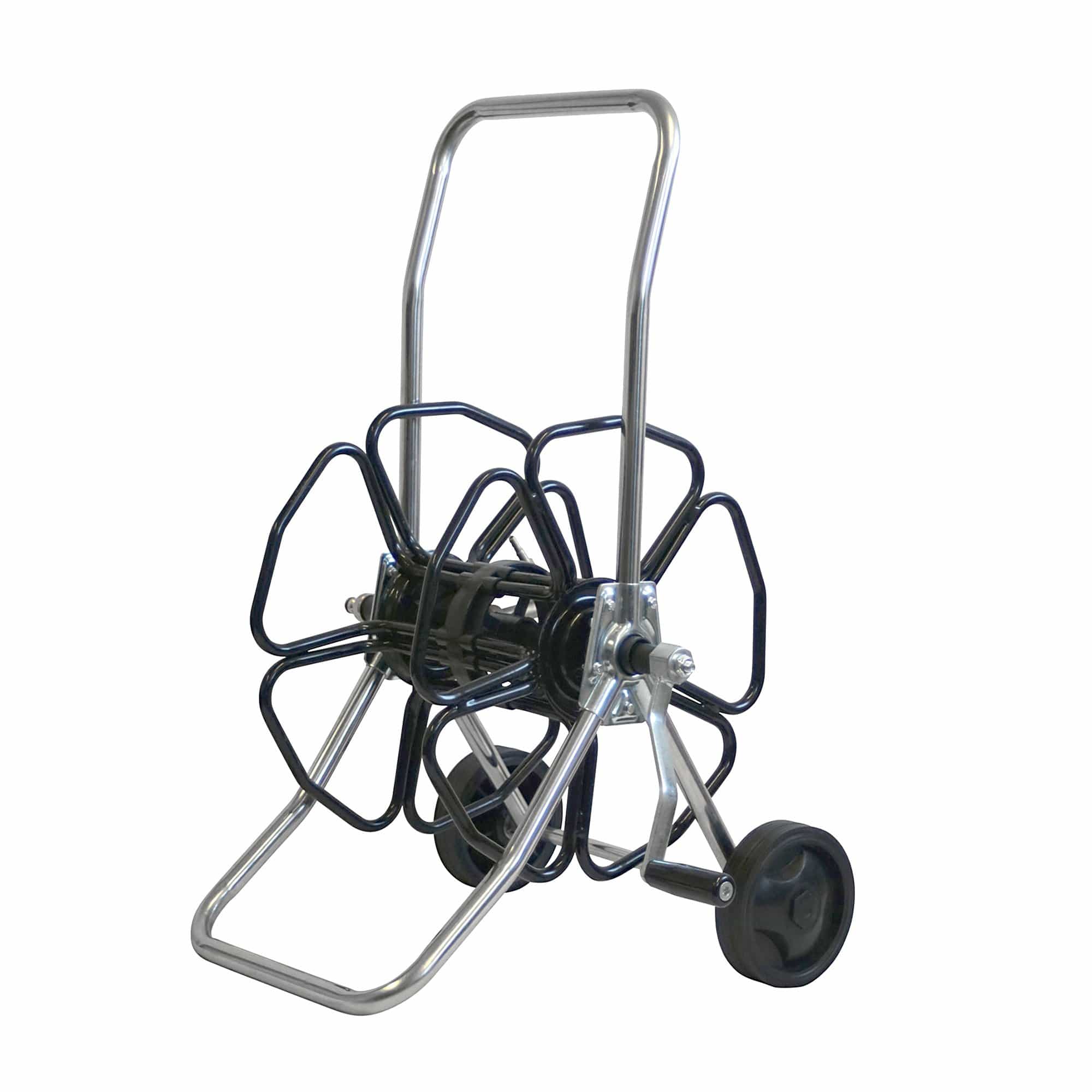 Compact Metal Hose Reel with 100m of 6mm Hose & Bracket - Window Cleaning  Reel