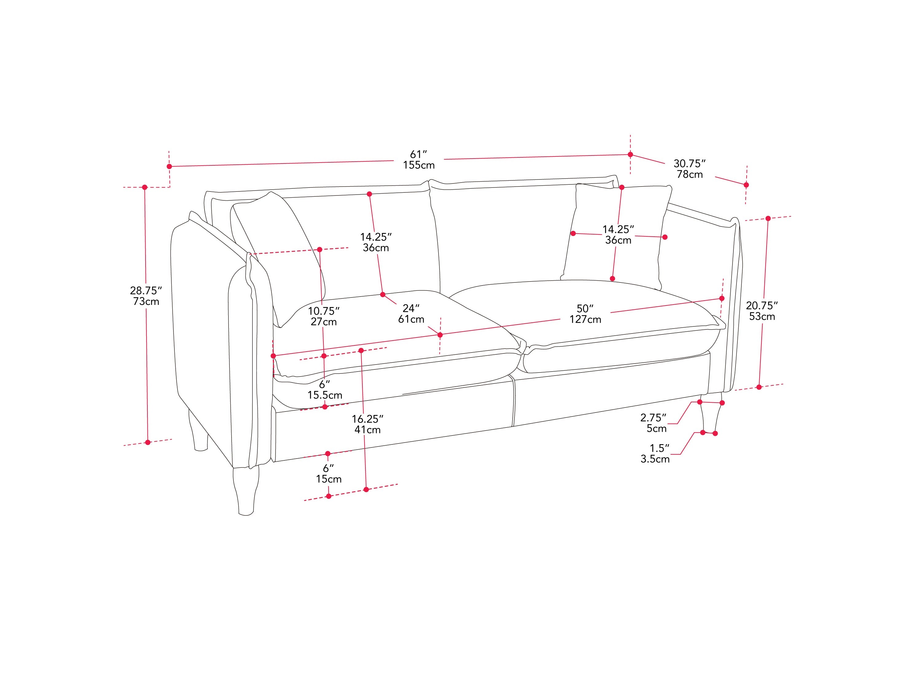 Boucle Loveseat