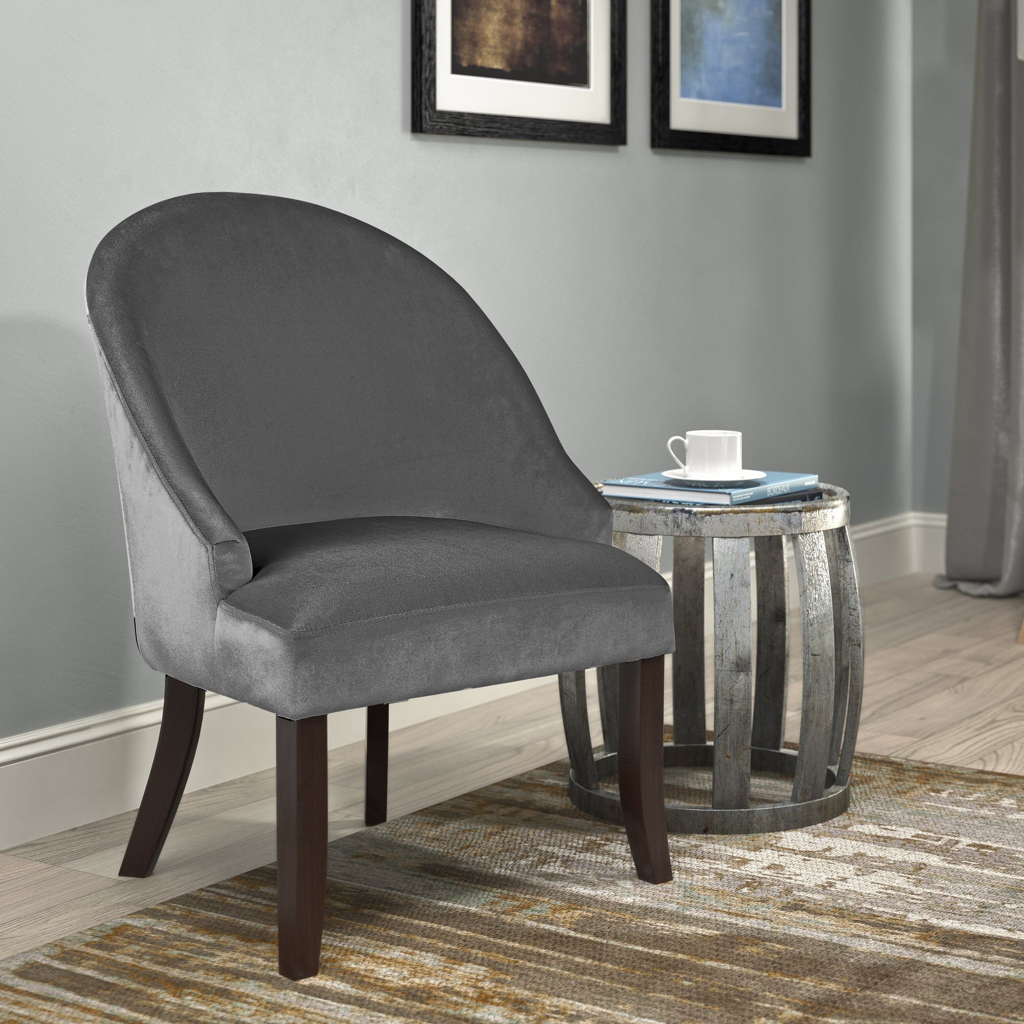 Antonio Curved Accent Chair - *CLEARANCE - Final Sale* — CorLiving