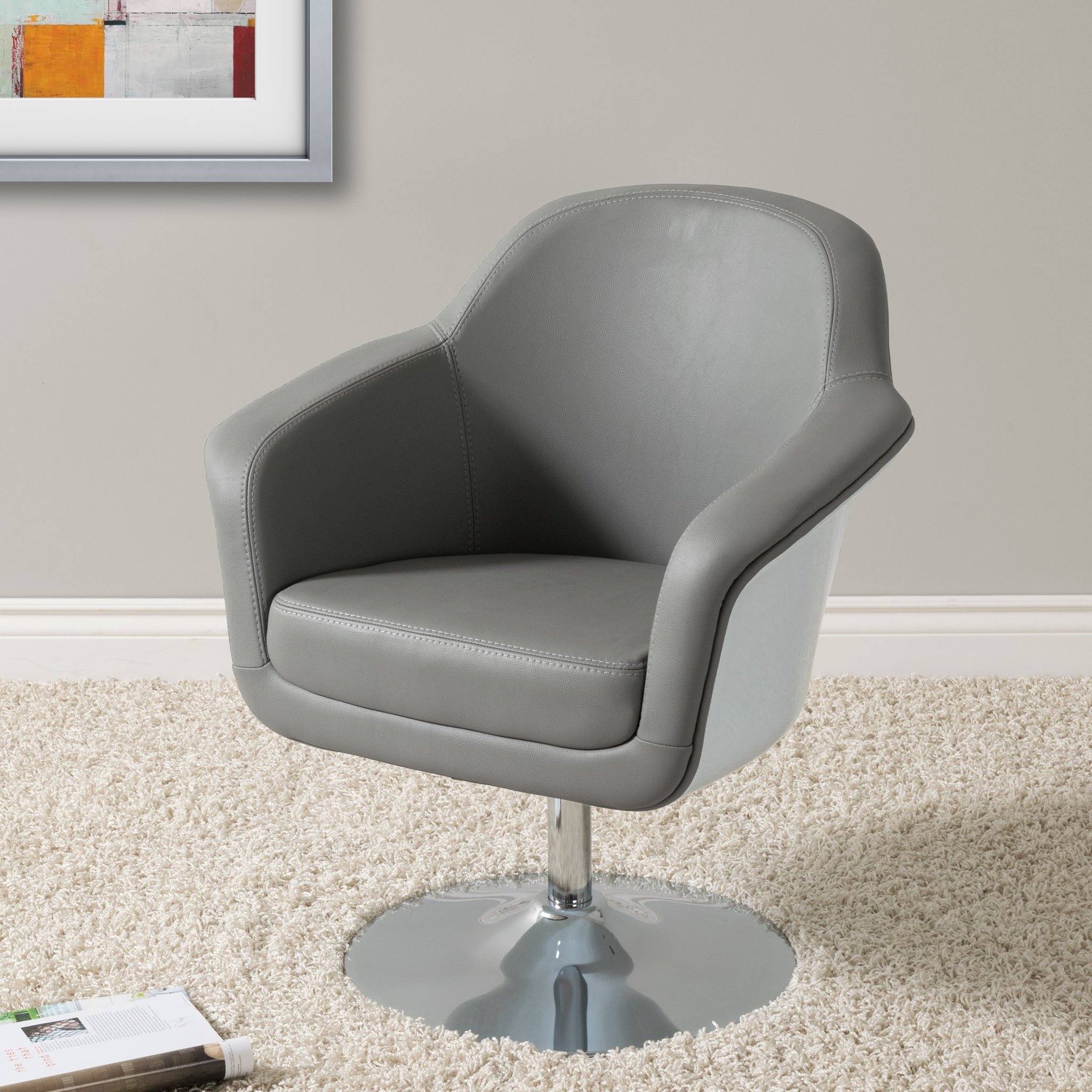 Modern Bonded Leather Accent Chair - *CLEARANCE - Final Sale