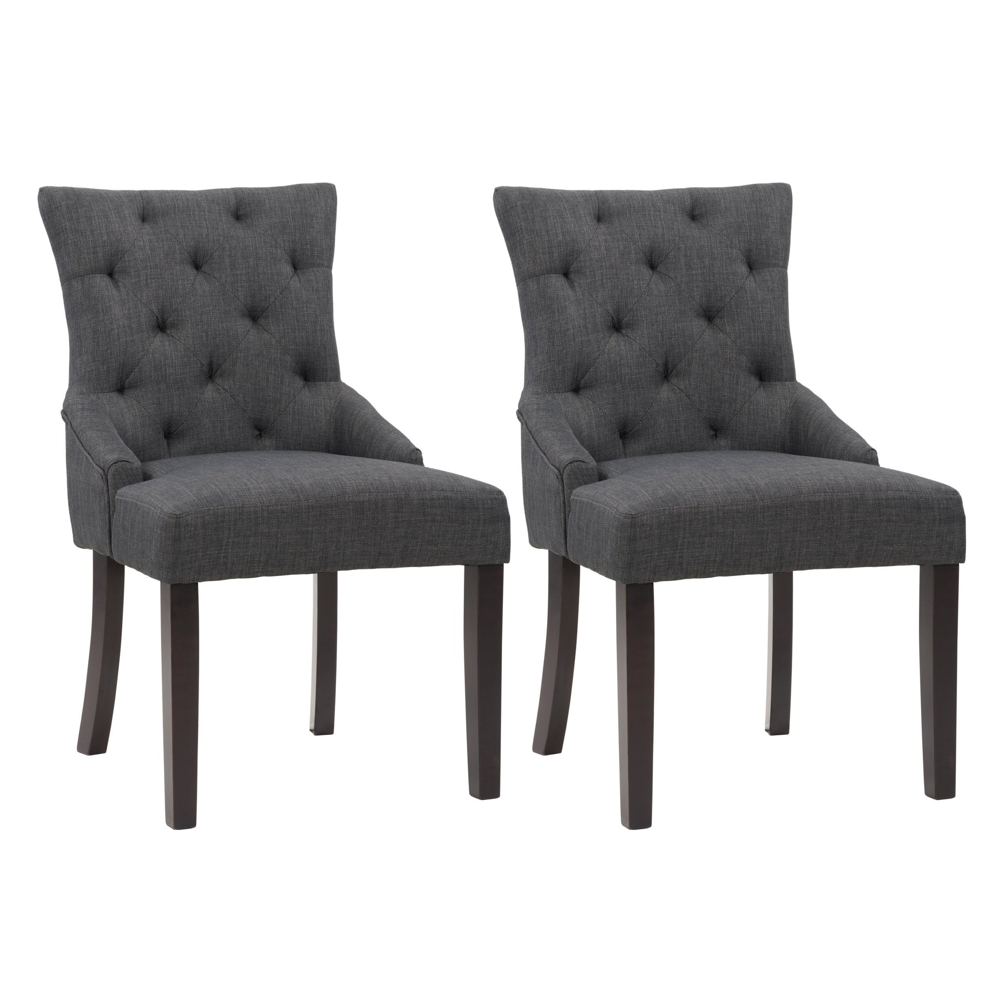 Antonio Tufted Accent Chair In Fabric Set Of 2 Clearance Corliving Furniture Us