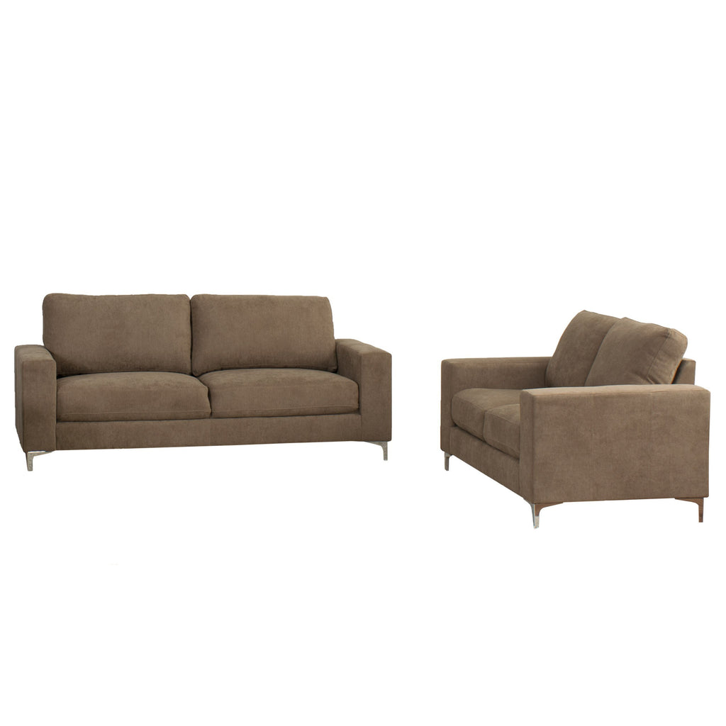 2pc Contemporary Chenille Fabric Sofa Set - *CLEARANCE* — CorLiving Furniture US