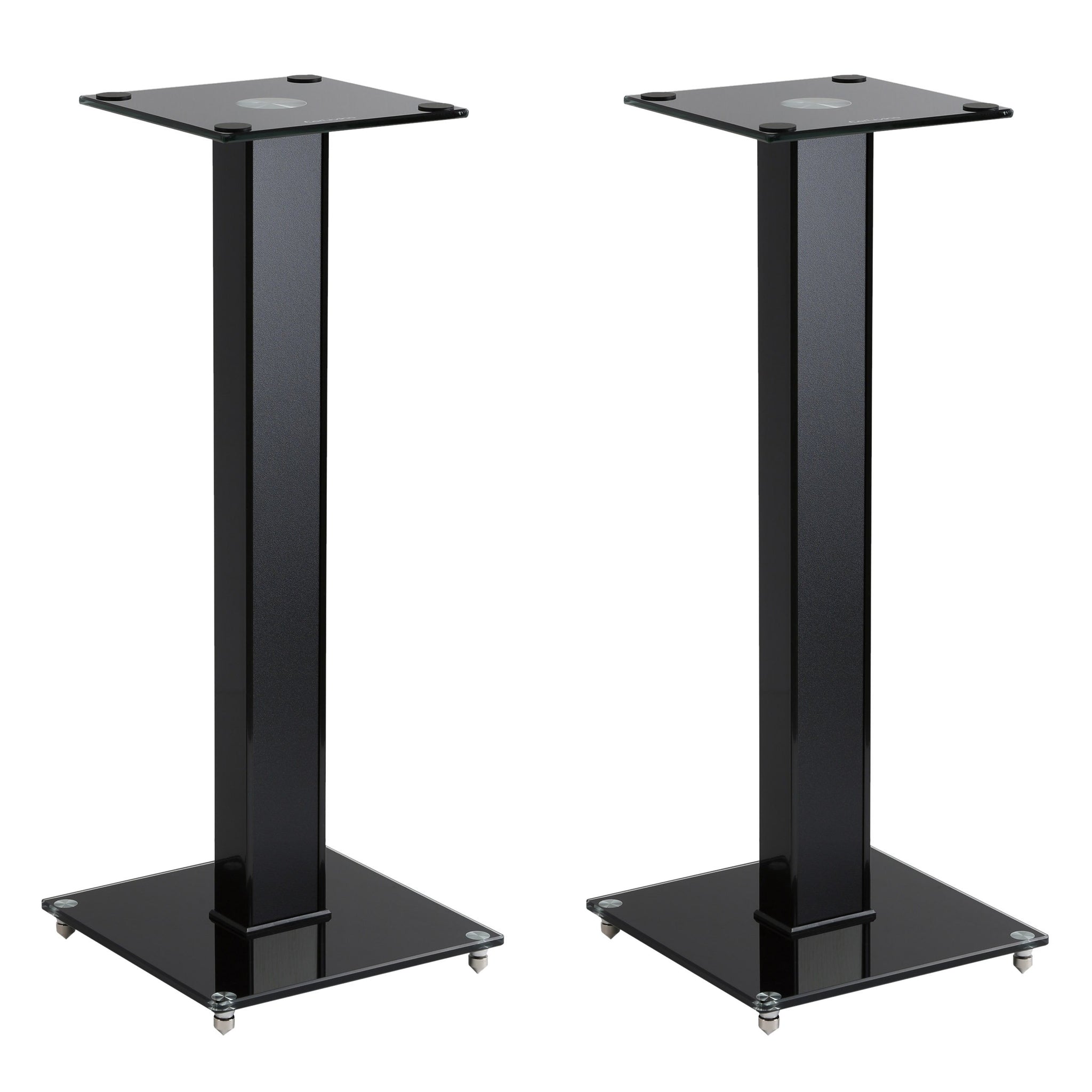 29 Gloss Black Fixed Height Speaker Stand Set Of 2 Corliving