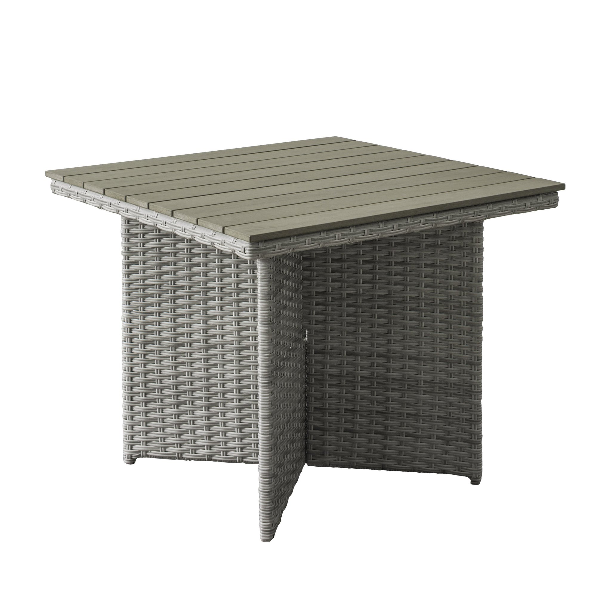 Weather Resistant Resin Wicker Patio Dining Table Clearance