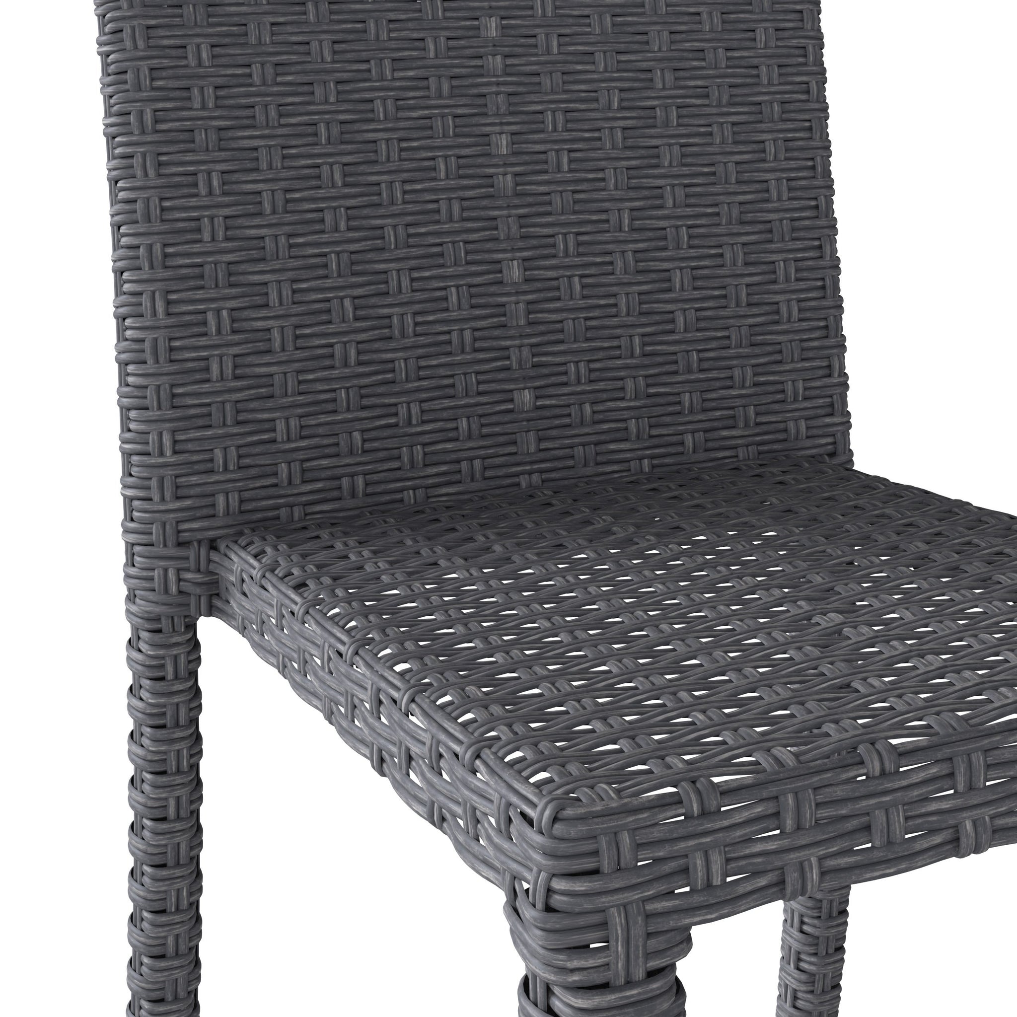 Brisbane Rattan Wicker Dining Chairs 4pc — CorLiving Furniture US