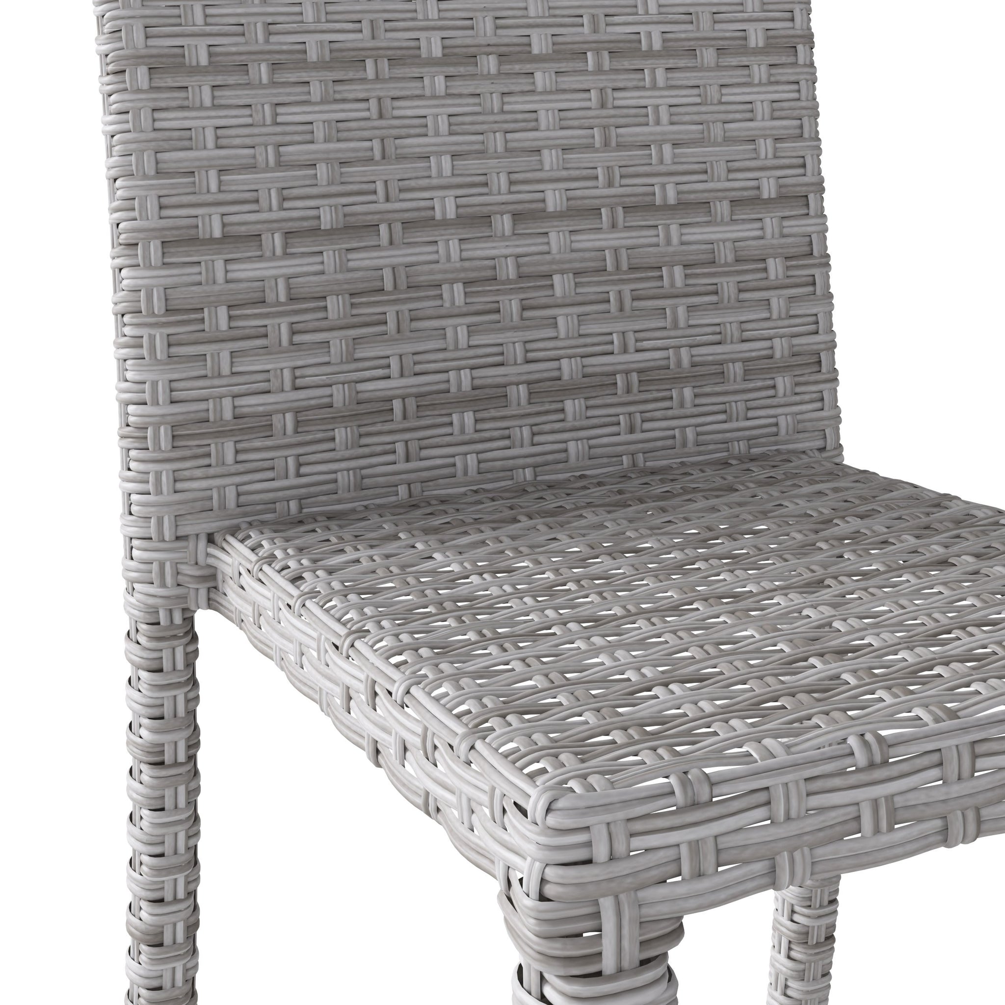 Brisbane Rattan Wicker Dining Chairs 4pc — CorLiving Furniture US