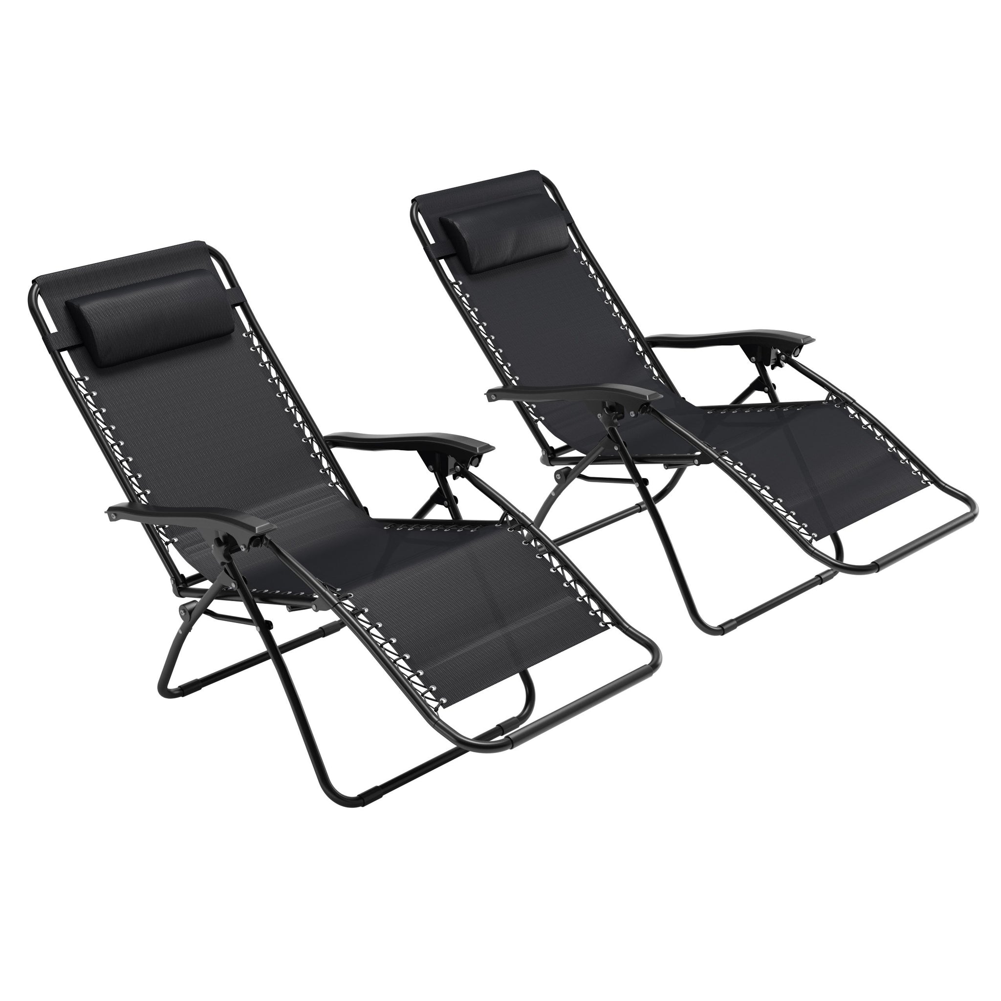 Riverside Textured Zero Gravity Patio Lounger Set Of 2 Clearance