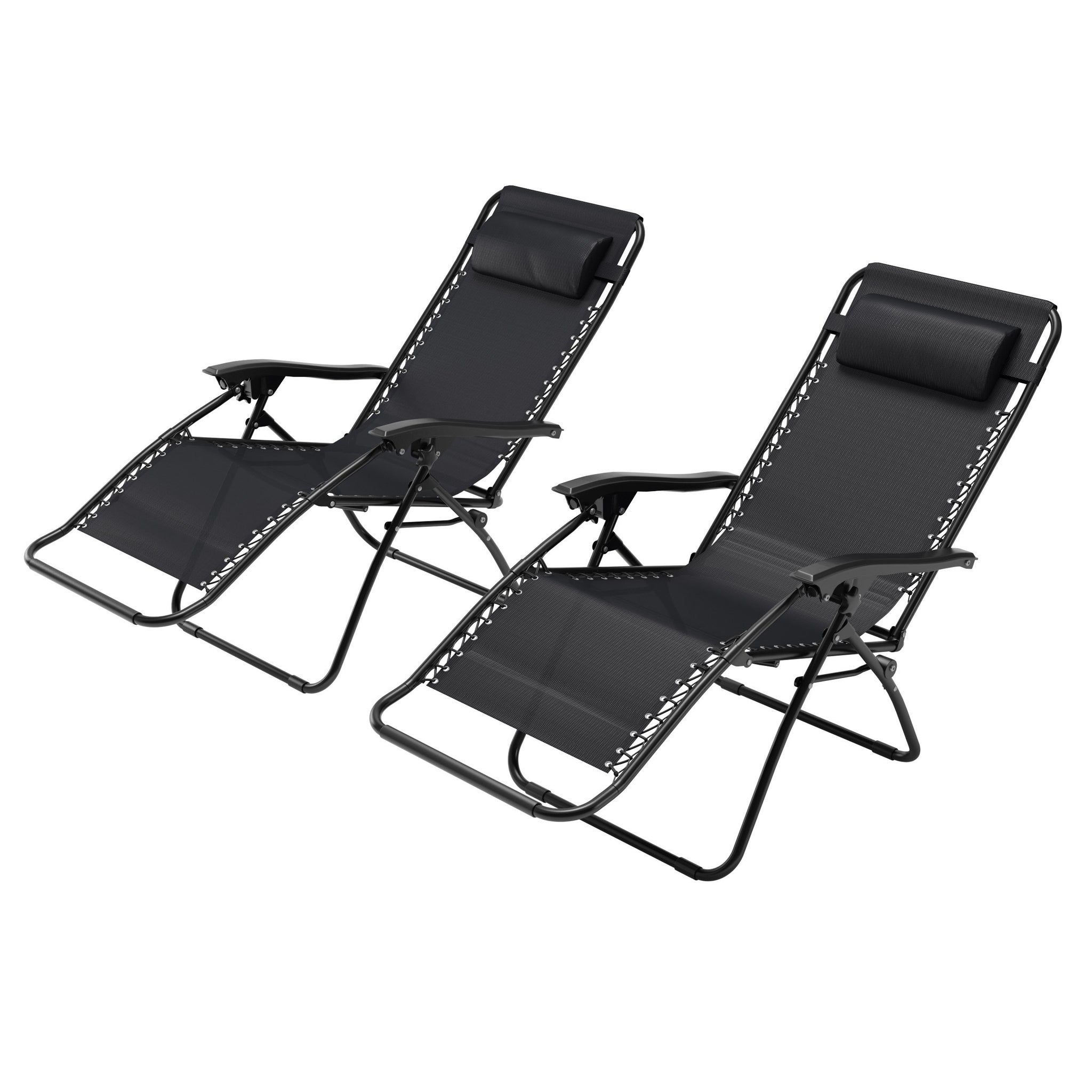 Riverside Textured Zero Gravity Patio Lounger Set Of 2 Clearance