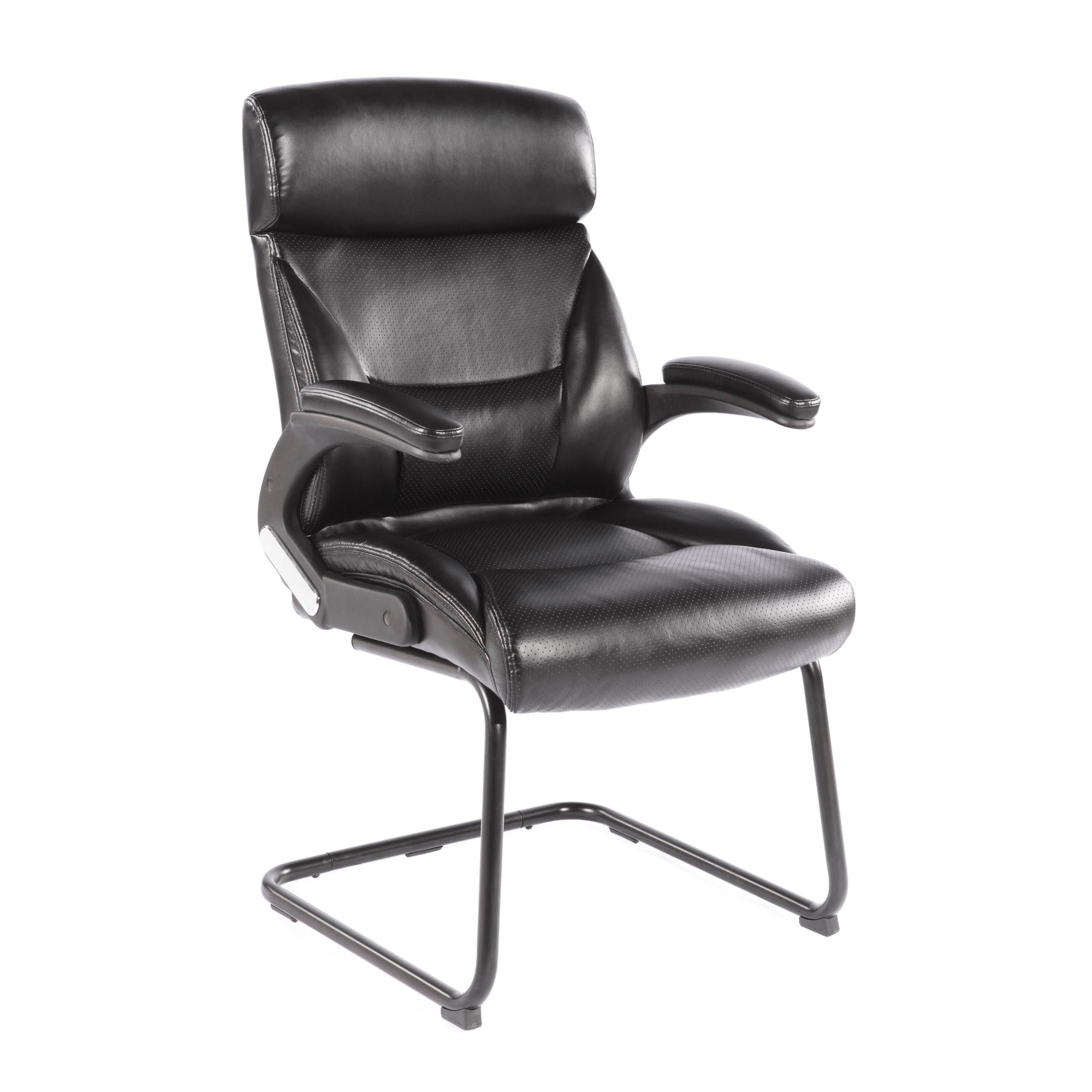 workspace black leatherette office guest chair  clearance  final sale