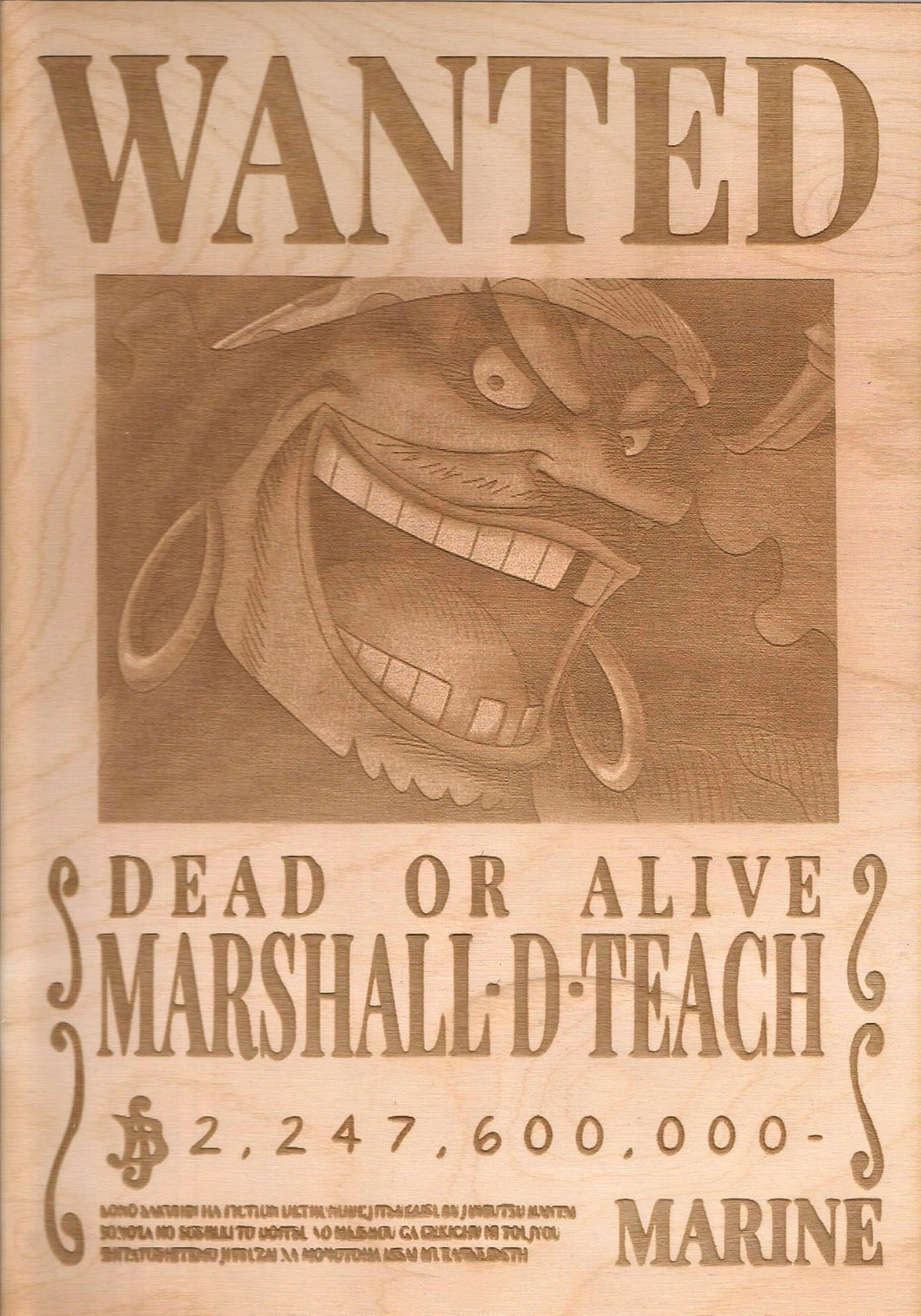 one piece blackbeard wanted