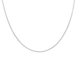 Silver Micro Herringbone Necklace - Why Not Boutique